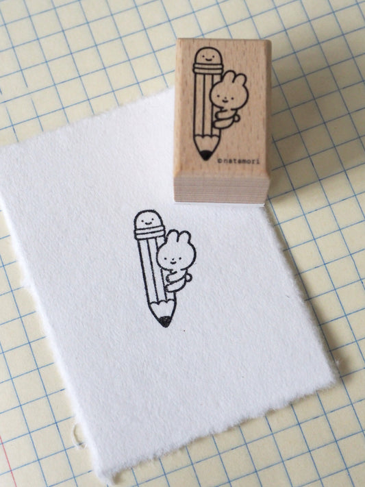 bunny pencil • stamp
