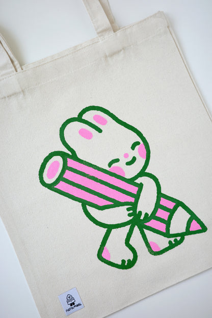bunny pencil • tote bag
