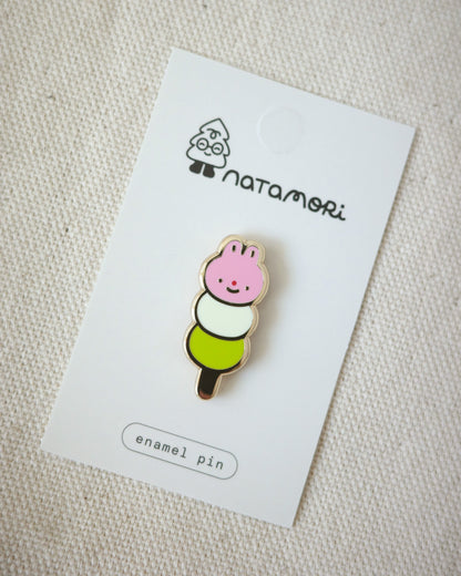 bunny dango • enamel pin
