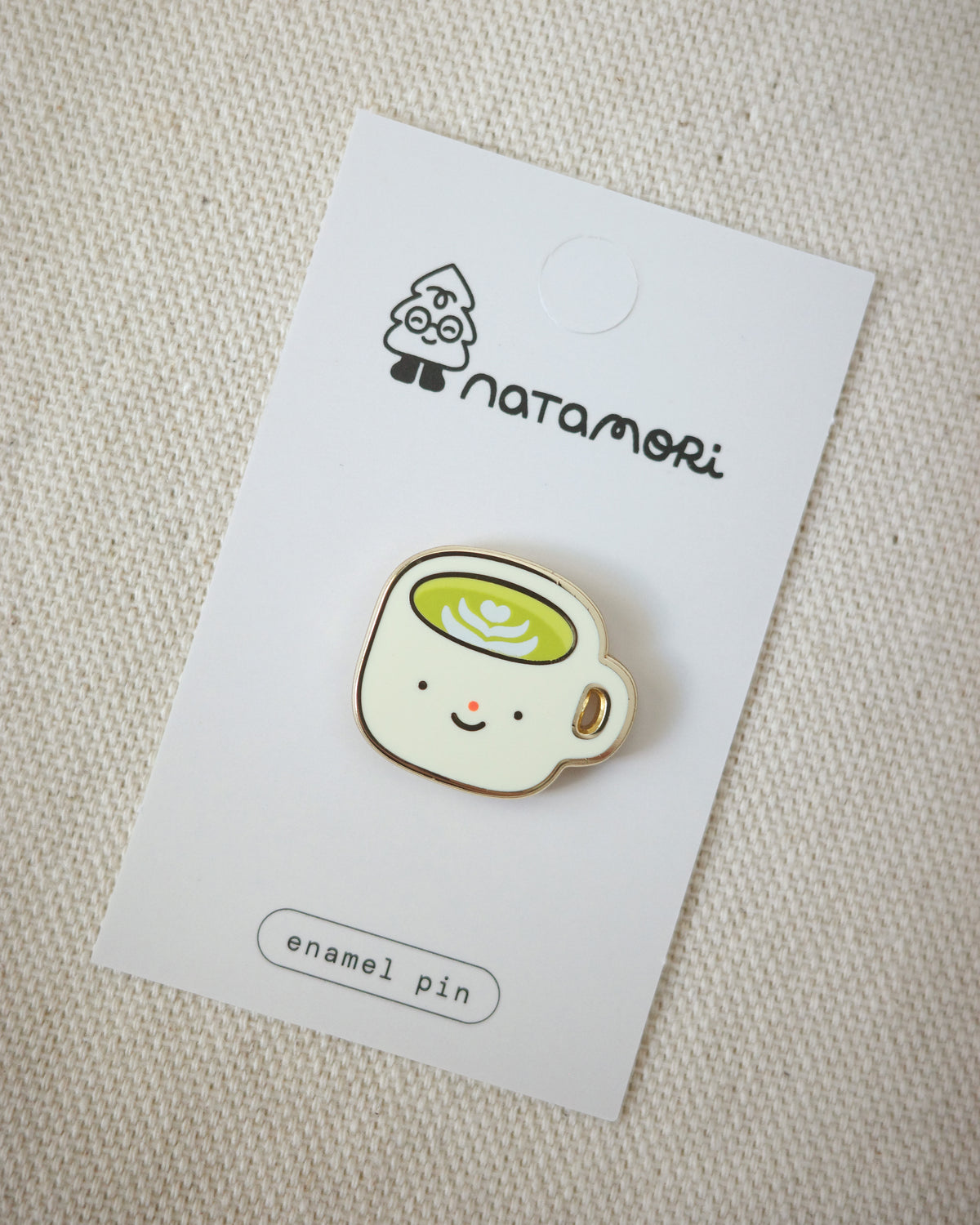 matcha latte • enamel pin
