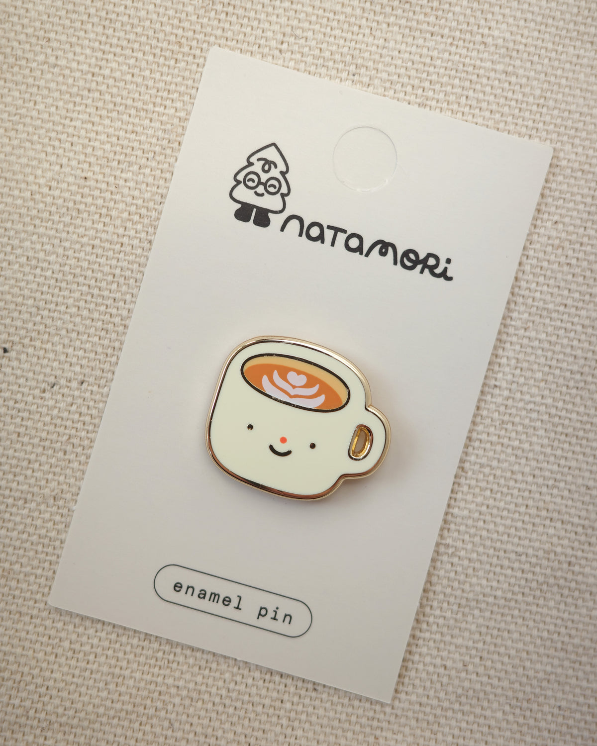 latte • enamel pin