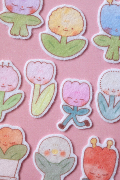 flowers • felt sticker sheet