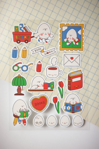 bookworm • sticker sheet