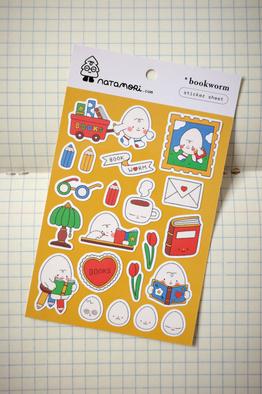 bookworm • sticker sheet