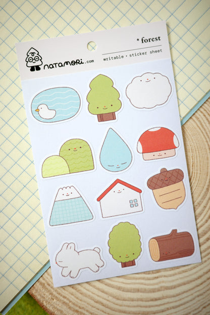 forest • writable sticker sheet