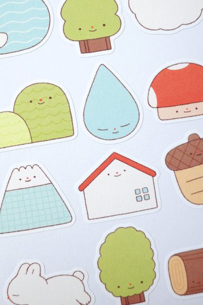 forest • writable sticker sheet