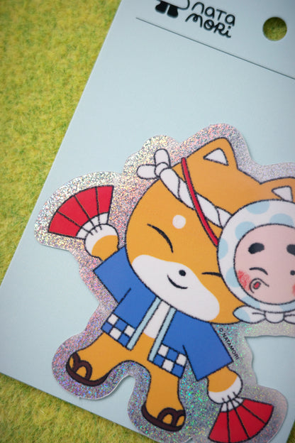 Shiba Odori • Holo Single Sticker