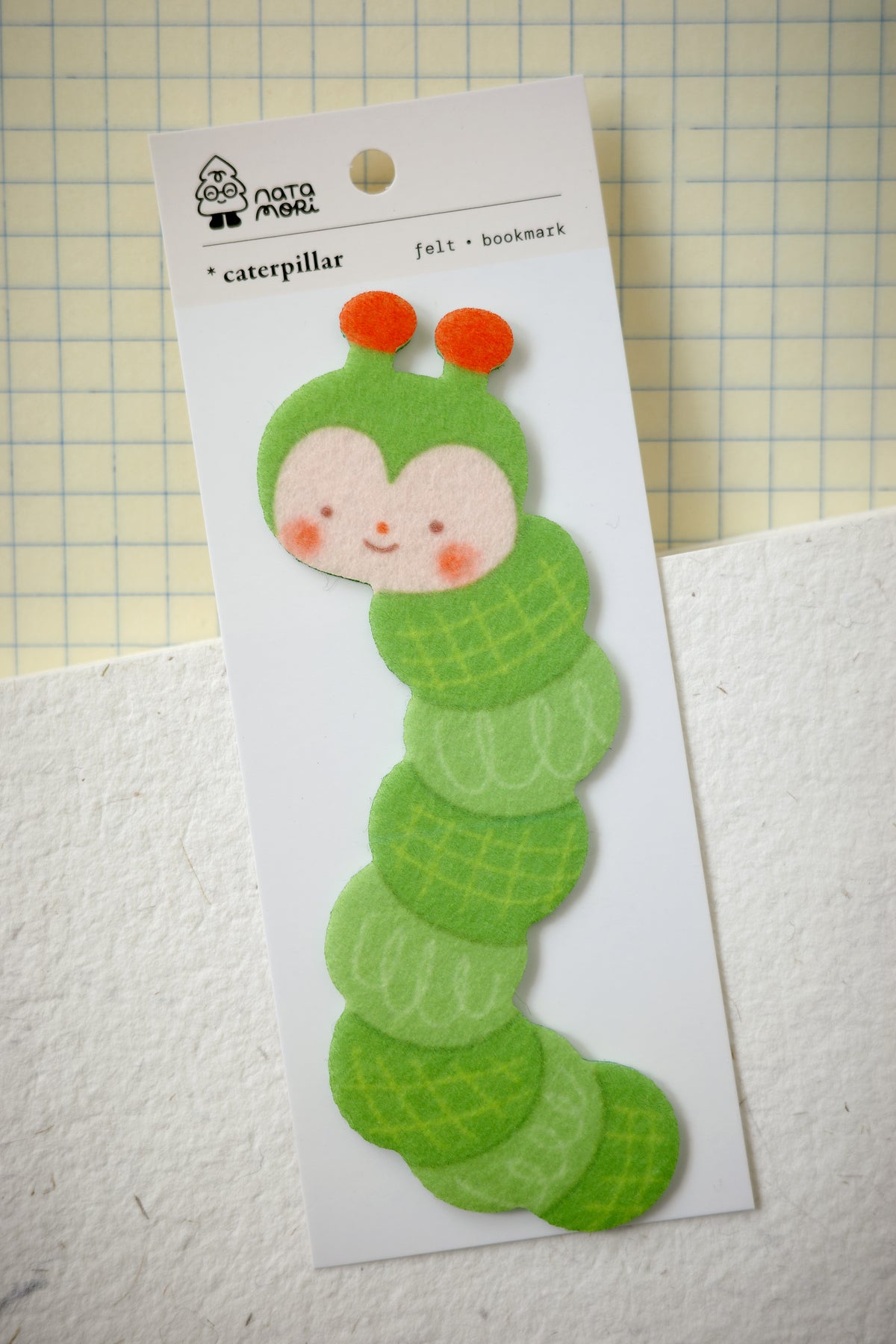 caterpillar • felt bookmark