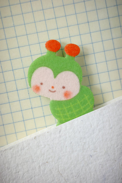 caterpillar • felt bookmark