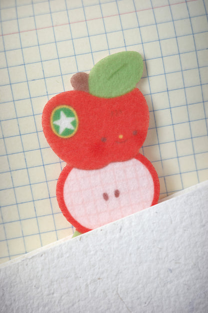 apples • felt bookmark