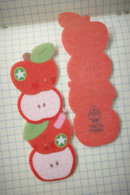 apples • felt bookmark