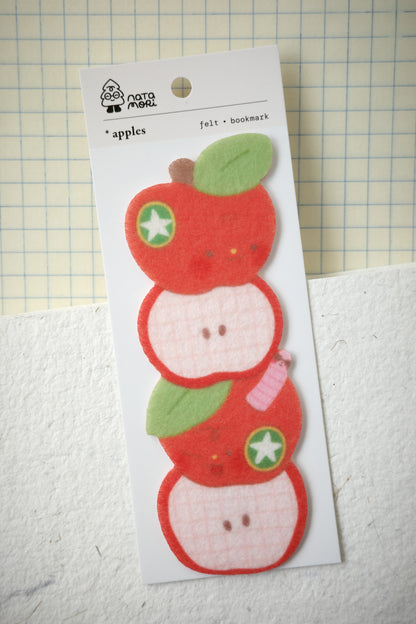 apples • felt bookmark