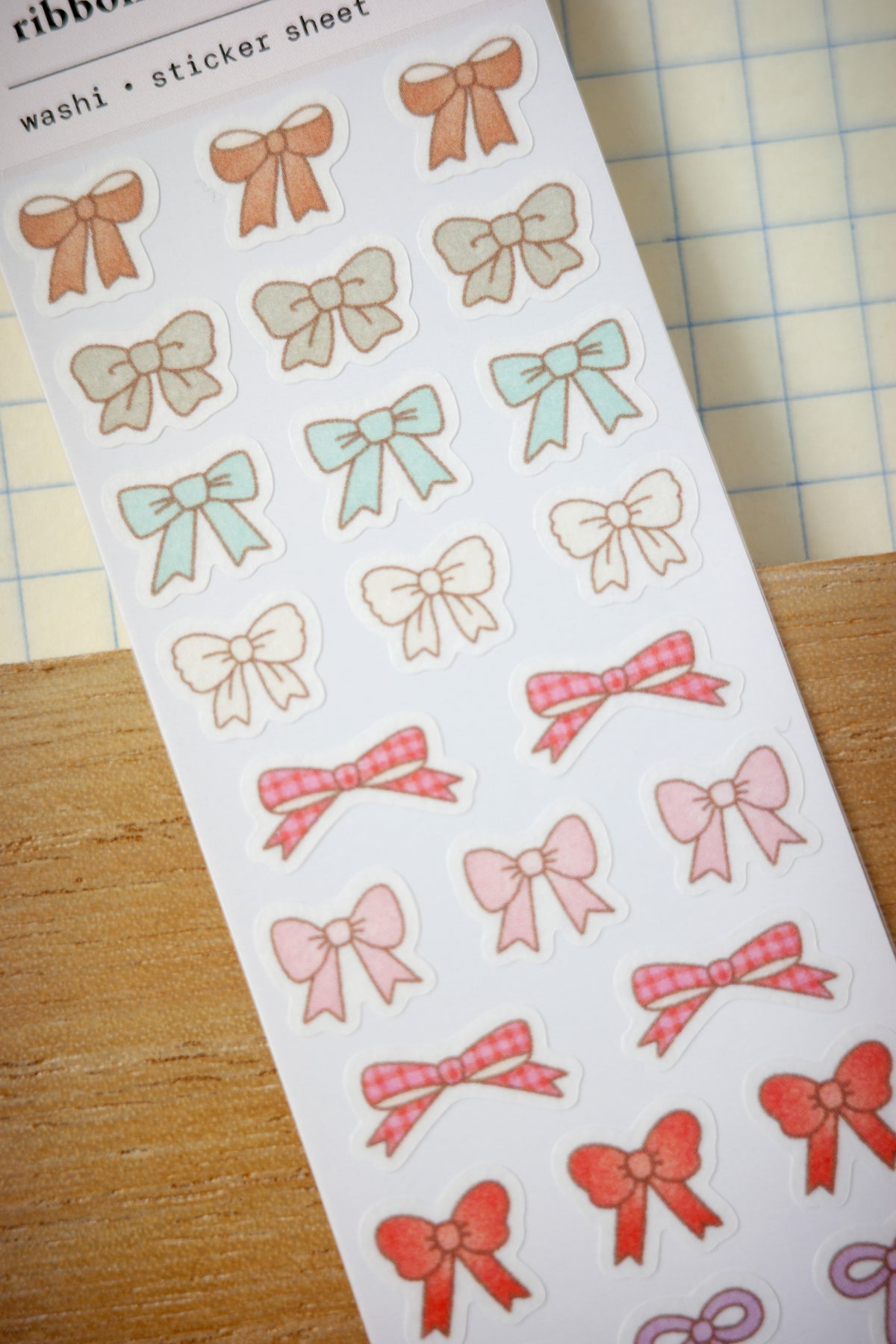ribbons • washi sticker sheet