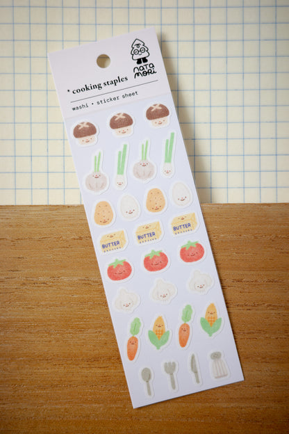 cooking staples • washi sticker sheet