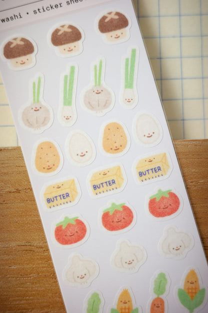 cooking staples • washi sticker sheet