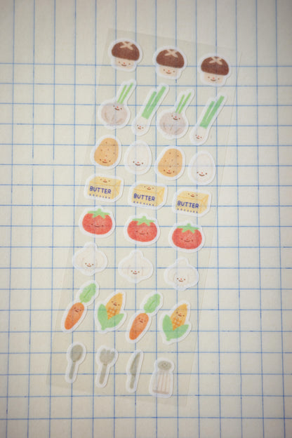 cooking staples • washi sticker sheet