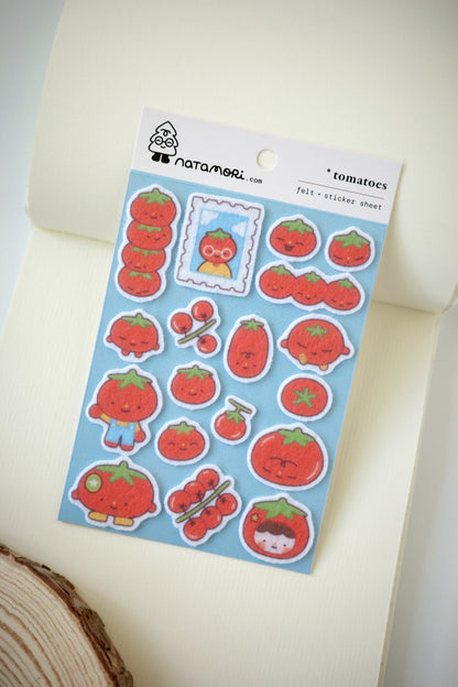 tomatoes • felt sticker sheet