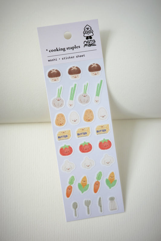 cooking staples • washi sticker sheet