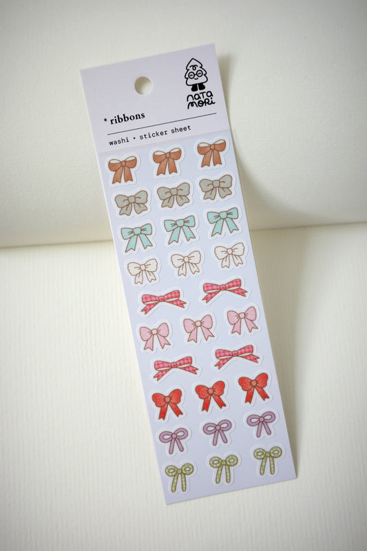 ribbons • washi sticker sheet