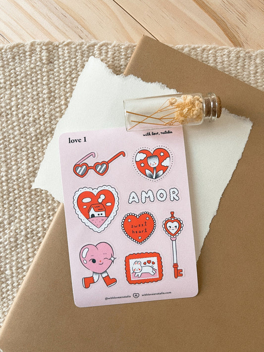 love 1 • sticker sheet