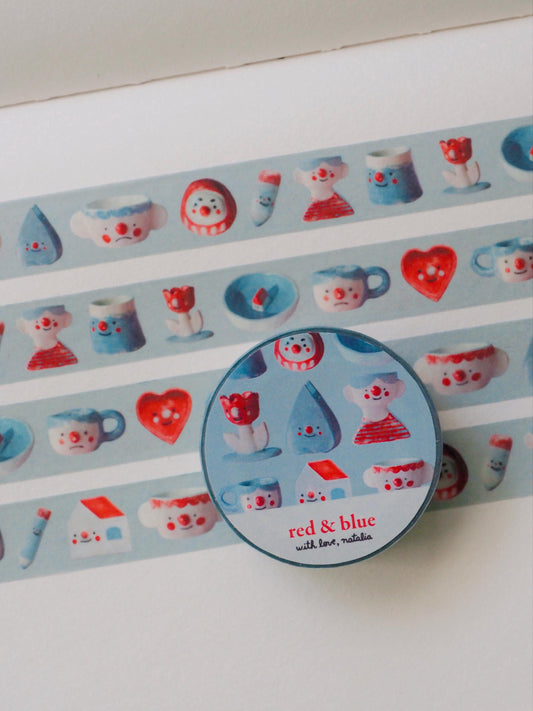 red & blue • washi tape