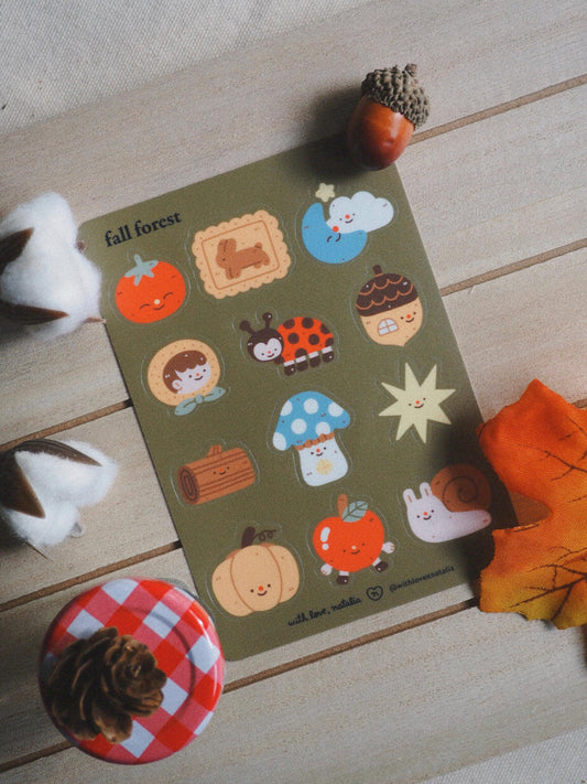 fall forest • sticker sheet