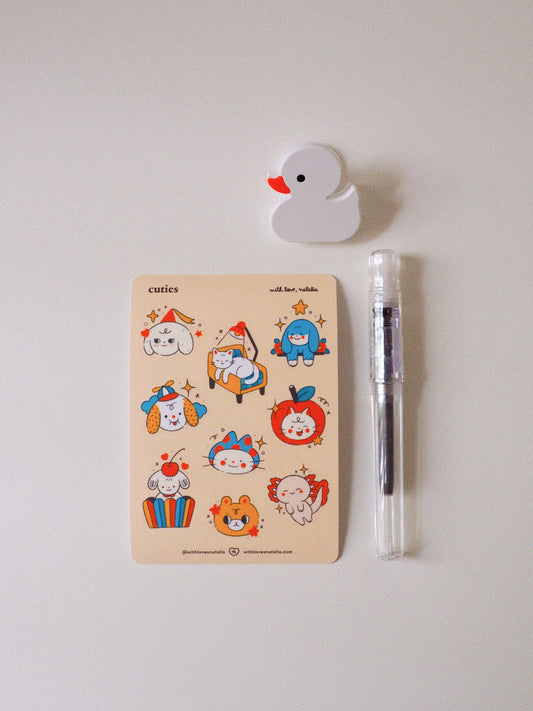 cuties • sticker sheet