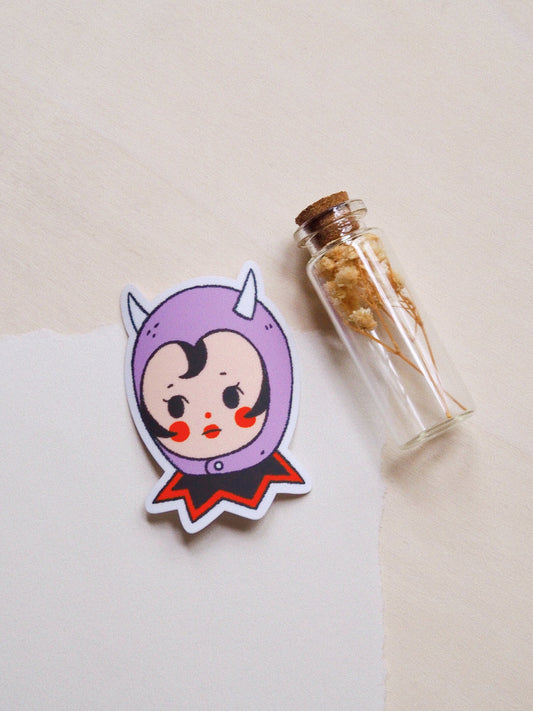 devil girl • die cut sticker
